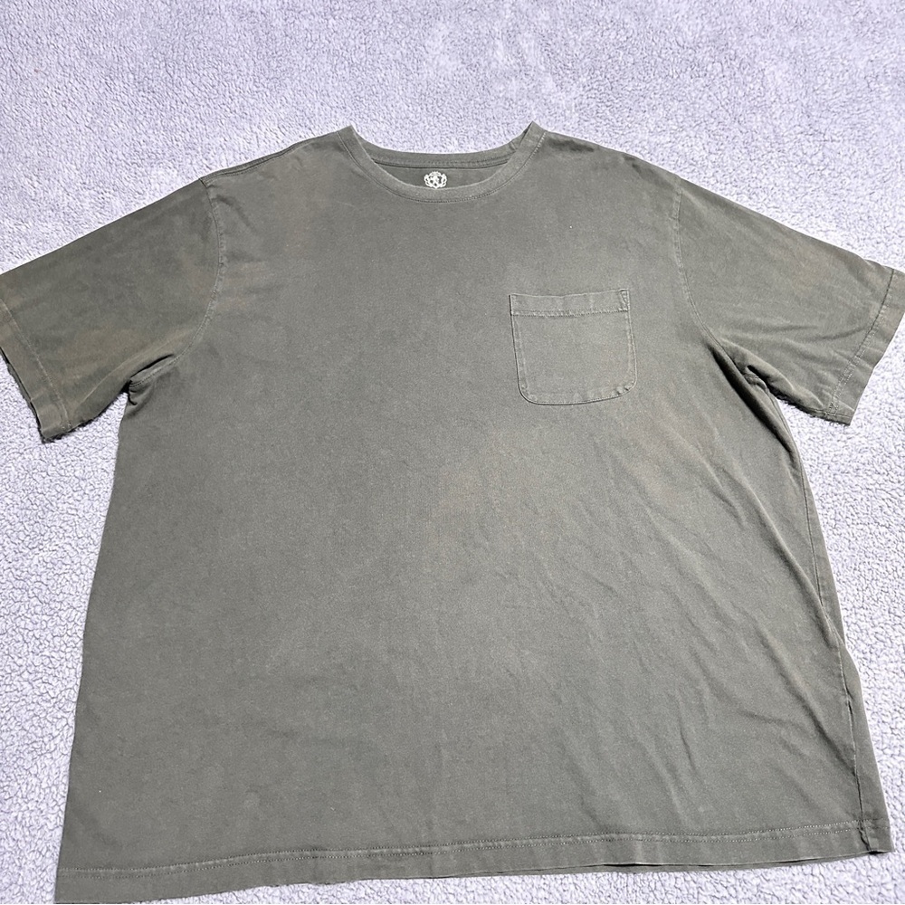 Covington Men’s XXL Light Army Green Pocket T-Shirt 100% Cotton Casual Tee